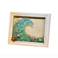 thumbnail image 2 of Adult Craft Kit Ocean Resin Art Kit 10X8 Inch Shadow Box Frame with Crushed Glass Sea Shell Supplies for Coastal Wall Decor Home Beach Decor Summer Decorations, 2 of 7