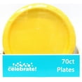 Neon Yellow Paper Dessert Plates, 7in, 70ct