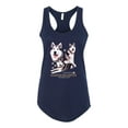 thumbnail image 2 of Wild Bobby, If It's Not an Alaskan Malamute It's Just a Dog Gift, Women Racerback Tank Top, Navy, Small, 2 of 4