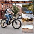 thumbnail image 5 of Helokeep 26P Electric Bike for Adults - 26" Ebike, 48V 15AH UL 2849 Battery, 20MPH, Front Suspension, Adjustable Seat, 330lbs Capacity, Desert Sand, 5 of 10