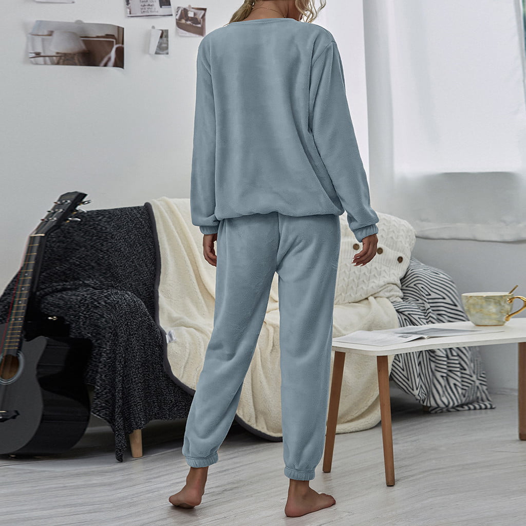 Fashion Tops Shorts Solid Homewear Pyjamas Costume Confortable Femmes  Couleur Casual Women Suits & Sets Ensemble Pyjama Femme(Grey,S) : :  Mode