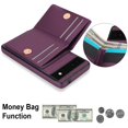thumbnail image 6 of ELEHOLD Case for Google Pixel 6a,Business PU Leather Stand Case with Card Holder & Ring Holder,Deeppurple, 6 of 7