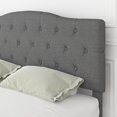 thumbnail image 4 of VECELO Queen Upholstered Platform Bed Frame with Adjustable Headboard, Wooden Slats Support, Gray, 4 of 9