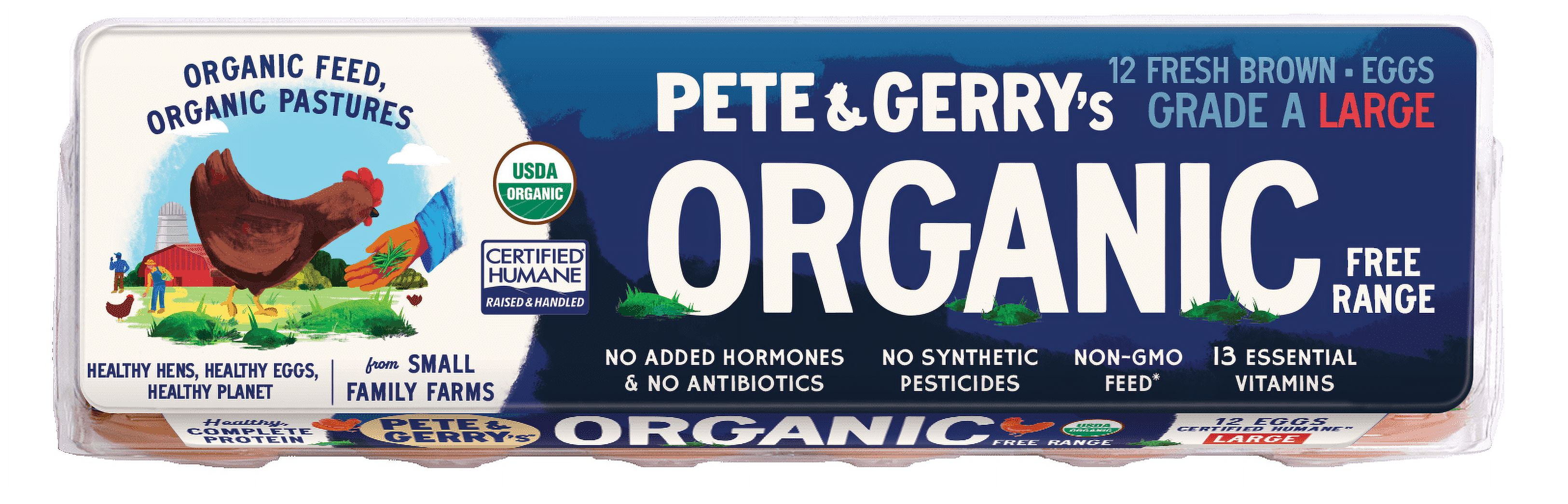 Pete & Gerry's Organic Eggs Large 12 Ct