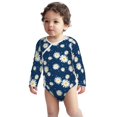 thumbnail image 2 of Xecao Daisies Flowers Print Baby unisex-baby Cotton Long-sleeve Bodysuits-6 Months, 2 of 6