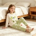 thumbnail image 7 of Mifsaly Girls Boys Cotton Pajama Set Graphic Long Sleeve Crewneck Sleepwear Tops and Long Pants Soft Comfortable Fall Winter Casual Indoor Clothes, 7 of 7
