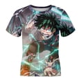 thumbnail image 4 of My Hero Academia Kids Short Sleeve Tee Shirt Novelty Crewneck T-Shirts Unisex Summer Blouse Tops for Boys Girls 110CM, 4 of 8