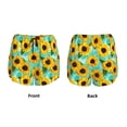 thumbnail image 5 of Lsque Sunflowers With Green Leaves Printed Women's Running Shorts with Liner Pockets,Elastic Quick Dry Workout Athletic Gym Yoga Shorts,Womens High Waist Shorts-X-Large, 5 of 9