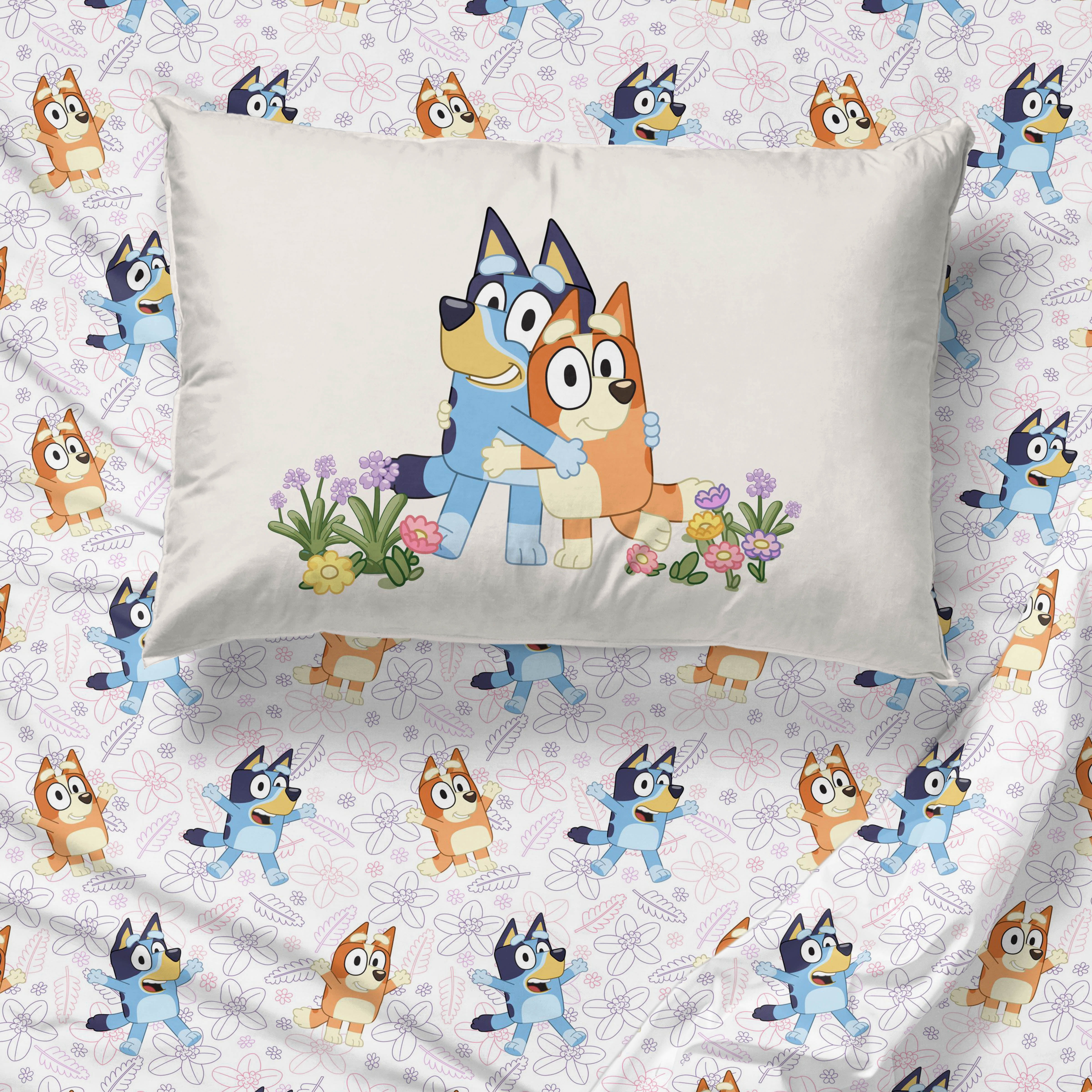 Bluey Garden 3 Piece Twin Size Kids Sheet Set