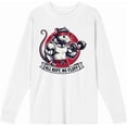 thumbnail image 4 of Gym Rat All Buff No Fluff Adult White Crew Neck Long Sleeve Tee-Medium, 4 of 6