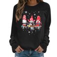thumbnail image 2 of Nouveaux Hauts pour Femmes 2023 Chemises d'Été Col Rond Manches Longues Hauts Blouse Imprimée Coupe Décontractée Chandail en Molleton Oversize pour Femmes, 2 of 6