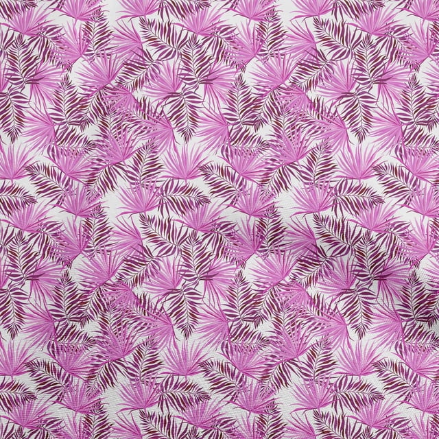 oneOone Tissu Polyester Spandex Rose Fuchsia Matériel de Robe Tropicale Tissu Imprimé Tissu au Mètre 56 Pouces de Large