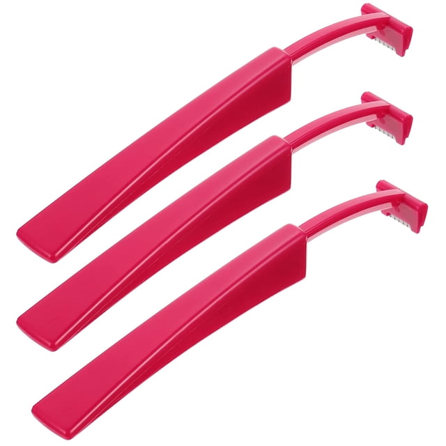 6 Pcs Rasoir à Sourcils en Acier Inoxydable Outil de Rasage des Sourcils Épilateur pour le Visage Rasoir Manuel pour Barbe pour Femmes Hommes Beauté Voyage Rouge