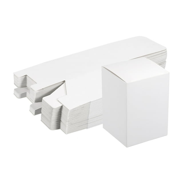 Unique Bargains Paper Cardboard Boxes Gift Paper Box White 2.8x2.8x3.9 Inch for Gift Wrap 15Pcs