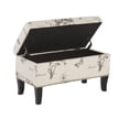 thumbnail image 2 of Linon Stephanie Ottoman, Botanical Linen, 2 of 2