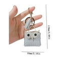 thumbnail image 3 of Ovzne Tassel Owl Bag Keychain - 2.16×1.85in Leather Metal Pendant, Stylish Accessory for Bags Keys, 3 of 3