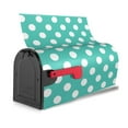thumbnail image 3 of Yiaed Teal Turquoise And White Polka Dot Print Mailbox Covers, Magnetic Mailbox Cover, Mail Box Covers for Garden Outdoor Decor Box Covers-21x18 in, 3 of 8
