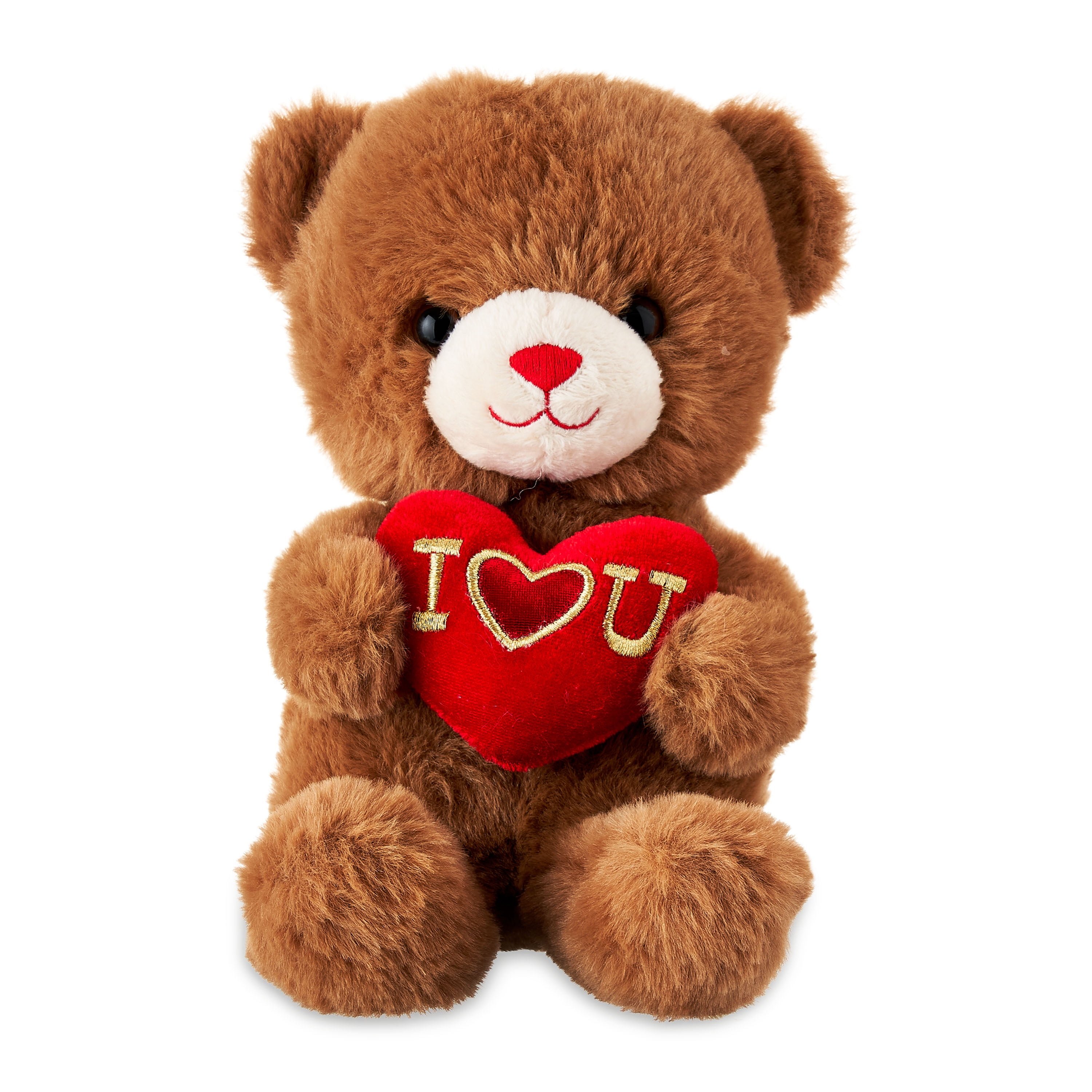 Way to Celebrate! Valentine’s Day 7in Small Plush Sweetheart Teddy Bear 2023, Brown