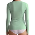 thumbnail image 3 of Emmalise Women’s Long Sleeve Scoop Neck Fitted Top Soft and Dusty Color Multipack S, 3 of 4