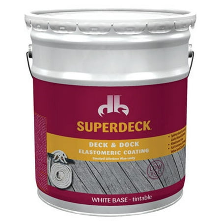 DUCKBACK PRODUCTS 5GAL Deck & Dock Elastomeric Coating White (Best White Deck Stain)