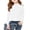 White, variant on YunPes Girl's Cute Ruffle Mock Neck Sweaters Casual Plain Long Sleeved Ribbed Knit Sweater Fall Winter Base Layer Pullover Tops