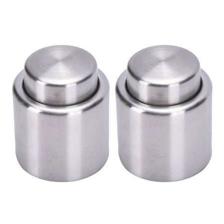 

2pcs Wine Bottle Plug Bottle Sealing Plug Stainless Steel Bottle Plug (Silver)