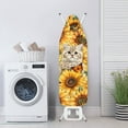 thumbnail image 3 of HELLHERO Cat Sunflowers Print Ironing Protector for Ironing Board Scorch Resistant Iron Board Cover with Cozy Nose Pocket Fits Standard 54" x 15" Inch Boards, 3 of 5