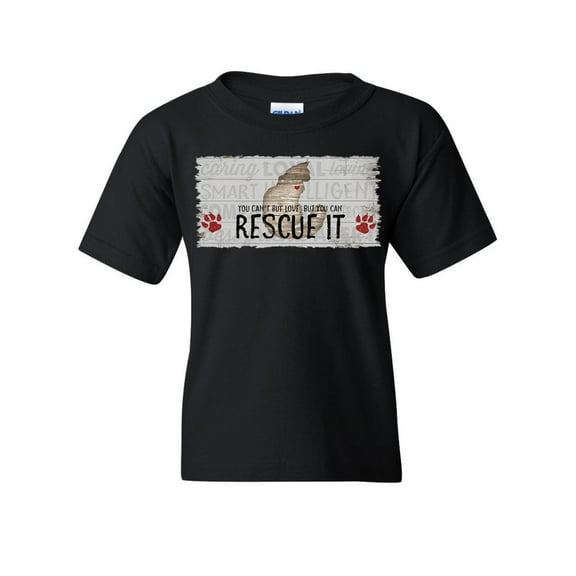 Tee Hunt You Can't Buy Love But You Can Rescue It Youth T-Shirt Pet Cat Kitten Kids Tee