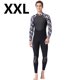 thumbnail image 3 of DivaSail Wetsuits Buceo Traje de buceo Hombre y traje de mujer Manga larga Pantalones largos Cuerpo completo Traje de baño completo Deportes transpirables Pieles de buceo Hombres Negro / blanco 【XXL】 seitruly OD003283-05, 3 of 7