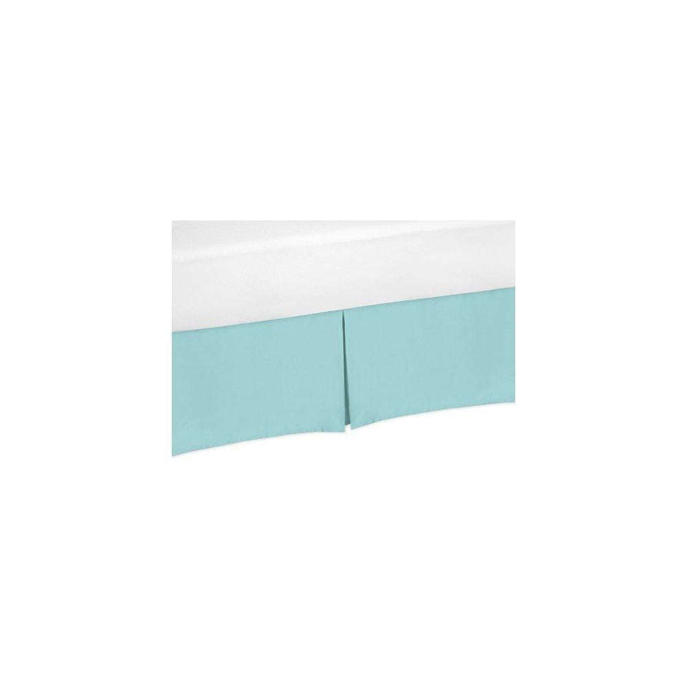 Sweet Jojo Designs Turquoise Toddler Bed Skirt for Modern Emma Kids Childrens Bedding Sets