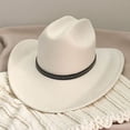 thumbnail image 4 of Chapeau de Cowboy Western à Grand Bord avec Design Classique Incurvé pour Usage Quotidien et Décontracté, Style Ranch Intemporel pour Toutes les Saisons, 4 of 4