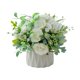 thumbnail image 2 of Ramo de flores artificiales multicolores en jarrón de cerámica - Flores de plástico tipo seda para decoración de mesa en la oficina en casa, 7,28" de altura, 2 of 6