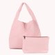 thumbnail image 5 of Bolsa De Hombro Bolso de hombro de moda para mujer, conjunto combinado de Bolso grande con asa superior tejido PU (rosa), 5 of 5