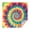 Colorful Tie Dye, variant on Colorful Tie Dye Spiral Pattern Square Tablecloth,Waterproof Square Table Cover,Wipeable Spillproof Washable Table Cover for Home Kitchen Party Decor 42"X42"(107x107cm)