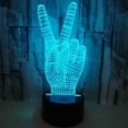thumbnail image 4 of Victory V Gesture 3D Light 7 Color Touch Light Estereoscópico 3D Vision Light JAMW Sencillez, 4 of 5