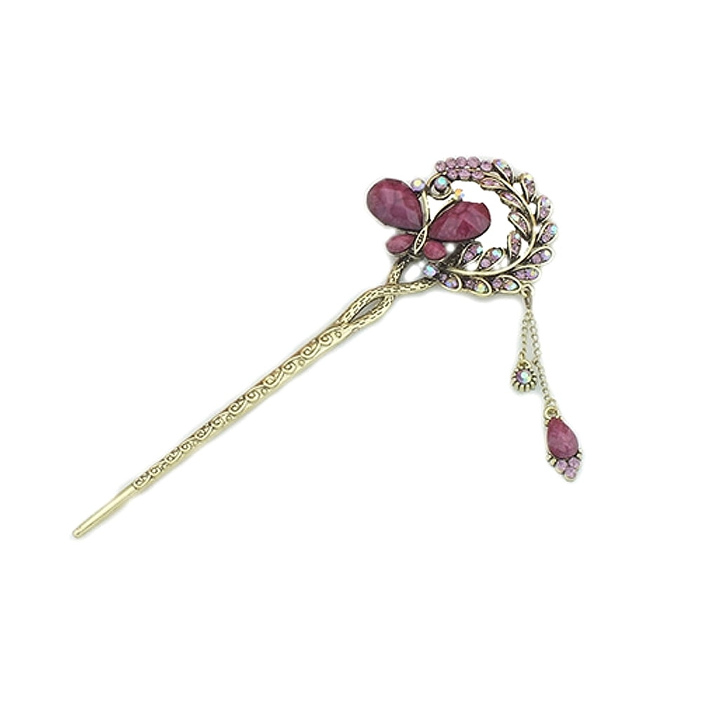 Concise Style Butterfly Hair Stick Women Gold Plated Hairpin Hair Accessories