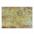thumbnail image 1 of Island Map Cutting Board, Antique Treasure Map Grunge Rusty Style Parchment Print History Theme Boho Design, Decorative Tempered Glass Cutting and Serving Board, Small Size, Beige, by Ambesonne, 1 of 1