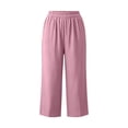 thumbnail image 6 of Nugftut Capri Pants for Women Elastic Waisted Capris Lightweight Loose Summer Beach Vacation Casual Pants, 6 of 6