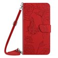 thumbnail image 5 of for Samsung Galaxy A51 5G Phone Case Wallet,Crossbody Strap Women Flip Folio Cover with Card Holders Butterfly Embossed Premium PU Leather Kickstand Wrist Strap Magnetic Closure Case,Red, 5 of 12