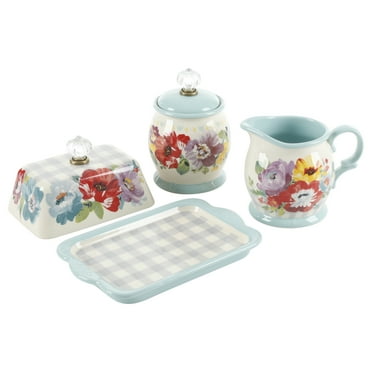 The Pioneer Woman Sweet Romance Butter Dish   Cream and Sugar Set