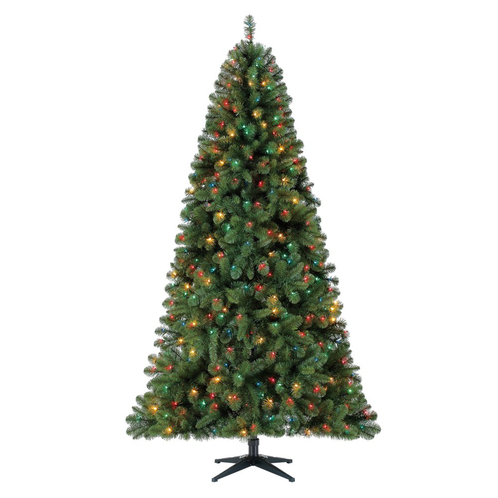 Holiday Time PreLit 7.5' Kennedy Fir Artificial Christmas Tree, Multi