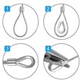 thumbnail image 2 of Kit para colgar cuerdas de acero inoxidable, kit para colgar cables/alambres de jardín/rollo de valla de luces de hadas para exteriores (3 MCI, 2 of 3