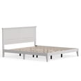 thumbnail image 4 of Cottage Style Solid Wood Platform Bed in King - Gloss White, 4 of 9