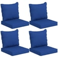 thumbnail image 2 of Demi Bonn 4 Pieces Outdoor Seating Cushions, Patio Chair Cushions with Seat & Backrest, Fade Resistant Seat Replacement Cushion Set, Blue, 2 of 11