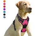 thumbnail image 1 of wonima02 No Pull Dog Harness Front Clip Heavy Duty Reflective Easy Control Handle for Large Dog Walking(Pink,M), 1 of 1