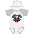 thumbnail image 3 of Inktastic Pug Dog Patriotic US Flag Heart Boys or Girls Baby Bodysuit, 3 of 5