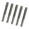 thumbnail image 3 of Juego de 5 adaptadores de extensión de dados, puntas de destornillador, adaptador de dado a taladro, vástago hexagonal de 1/4" para herramientas 25 mm, 3 of 8