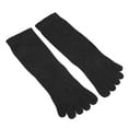 thumbnail image 7 of Unique Bargains Pair Full Finger Five Toe Socks Unisex Non Slip Daily Fit Finger Socks Black, 7 of 7