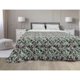 thumbnail image 1 of Jellyfish Down Alternative Comforter, Image of Ammonites Jelly Fishes and Sea Shells in Repeated Pattern, Microfiber Quilt for All Season, 5 Sizes, Eggplant and Grey Pink, by Ambesonne, 1 of 3