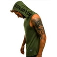 thumbnail image 2 of Aunavey Men's Workout Hooded Tank Tops Bodybuilding Muscle Cut Off T Shirt Sleeveless Gym Hoodies, 2 of 6